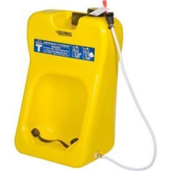 Global Equipment Gravity Fed Portable Eyewash Station, 20 Gallon 0SL-PEYE20